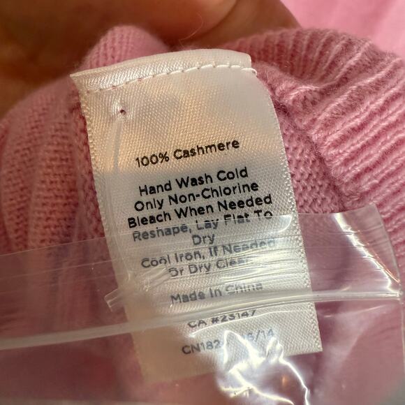 NWT Talbots Pure Cashmere Pink Cardigan $169 - Picture 4 of 5